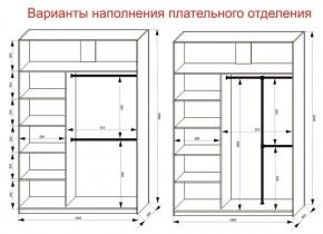 Шкаф-купе 1600 серии SOFT D8+D2+B2+PL4 (2 ящика+F обр.штанга) профиль «Капучино» в Казани - kazan.ok-mebel.com | фото 6