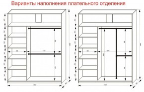 Шкаф-купе 1800 серии SOFT D6+D6+B2+PL3 (2 ящика+2штанги) профиль «Капучино» в Казани - kazan.ok-mebel.com | фото 8