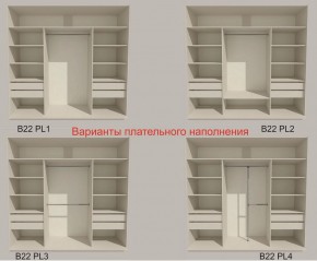 Шкаф-купе 2400 серии SOFT D5+D4+D5+B22+PL3 (по 2 ящика лев/прав+2штанги) профиль «Графит» в Казани - kazan.ok-mebel.com | фото 5