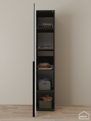 Шкаф Linnea MHR-1-2 2050х400х510 (Графит-М 11.1.25) в Казани - kazan.ok-mebel.com | фото 4