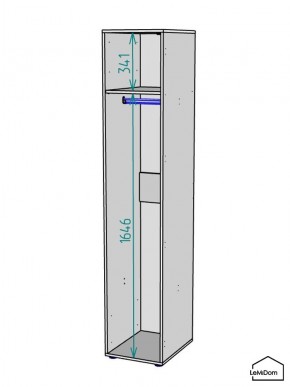 Шкаф Linnea MHR-1 2050х400х510 (Графит-М 11.1.25) в Казани - kazan.ok-mebel.com | фото 3