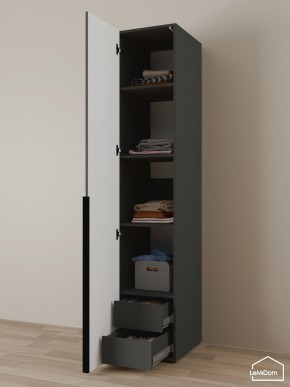 Шкаф Linnea MHR-1-4 2050х400х510 (Графит-М 11.1.25) в Казани - kazan.ok-mebel.com | фото 6