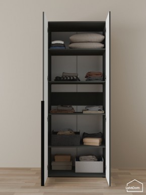 Шкаф Linnea MHR-2-2 2050х800х510 (Графит-М 11.1.25) в Казани - kazan.ok-mebel.com | фото 4