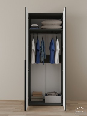 Шкаф Linnea MHR-2 2050х800х510 (Графит-М 11.1.25) в Казани - kazan.ok-mebel.com | фото 4