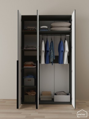 Шкаф Linnea MHR-3-1 2050х1200х510 (Графит-М 11.1.25) в Казани - kazan.ok-mebel.com | фото 4