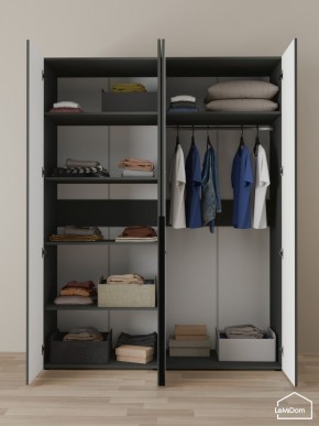 Шкаф Linnea MHR-4-1 2050х1600х510 (Графит-М 11.1.25) в Казани - kazan.ok-mebel.com | фото 4