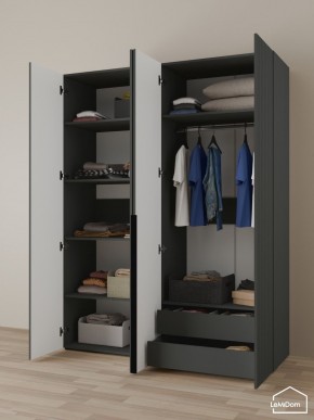 Шкаф Linnea MHR-4-2 2050х1600х510 (Графит-М 11.1.25) в Казани - kazan.ok-mebel.com | фото 5