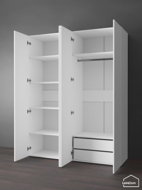 Шкаф Linnea MHR-4PO-2 2050х1600х510 (Белый-М 11.1.2) в Казани - kazan.ok-mebel.com | фото 5