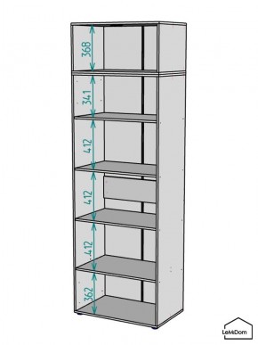 Шкаф с антресолью Linnea MHR-2A-2 2450х800х510 (ДВ-М 11.1.25) в Казани - kazan.ok-mebel.com | фото 3