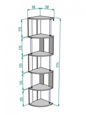Стеллаж Maria S113-MA (Ясень Анкор светлый) в Казани - kazan.ok-mebel.com | фото 3