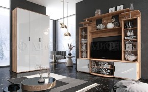 Стенка Виста (Белый глянец/Дуб крафт) в Казани - kazan.ok-mebel.com | фото 3
