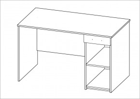 Стол КАСТОР письменный с одной тумбой и одним ящиком, цвет Дуб Венге в Казани - kazan.ok-mebel.com | фото 3