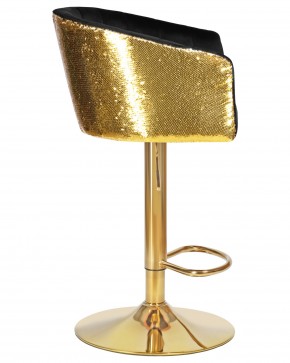 Стул барный DOBRIN DARCY GOLD SHINY, черный велюр с золотыми пайетками в Казани - kazan.ok-mebel.com | фото 3