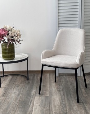 Стул BRIO CATO-01 Белый, фактурная ткань / черный каркас, ®DISAUR в Казани - kazan.ok-mebel.com | фото 3