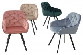 Стул GALE 360 град. поворот. BLUVEL-40 BEIGE, велюр/ черный каркас, М-City в Казани - kazan.ok-mebel.com | фото 3