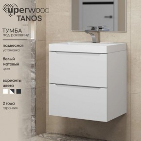 Тумба под раковину Uperwood Tanos 100 см, подвесная, белая матовая в Казани - kazan.ok-mebel.com | фото 4
