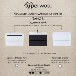 Тумба под раковину Uperwood Tanos 70 см, подвесная, черная матовая в Казани - kazan.ok-mebel.com | фото 11