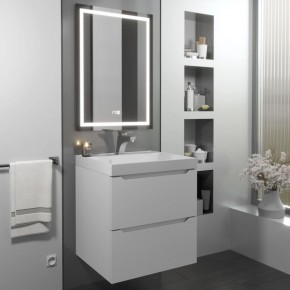 Тумба с раковиной Uperwood Tanos 50 см, подвесная, белая матовая в Казани - kazan.ok-mebel.com | фото