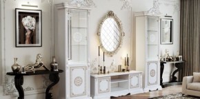 Витрина 1- дверная (12.321) Грация (белый/золото) в Казани - kazan.ok-mebel.com | фото 2